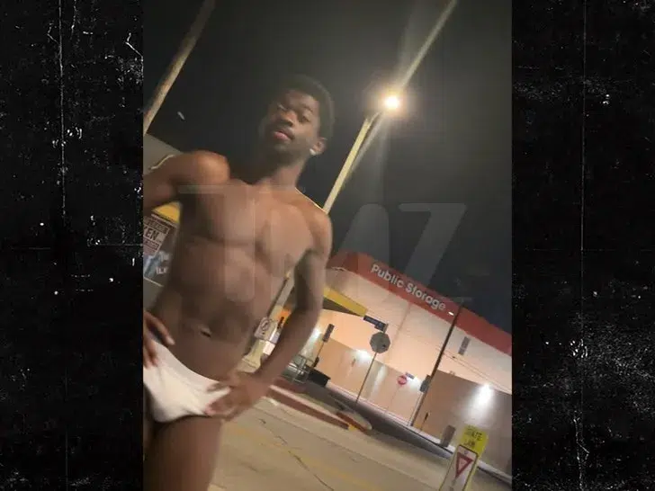 TMZ Exclusive: Lil Nas X Walks Down Ventura Blvd in Underwear at 4 AM