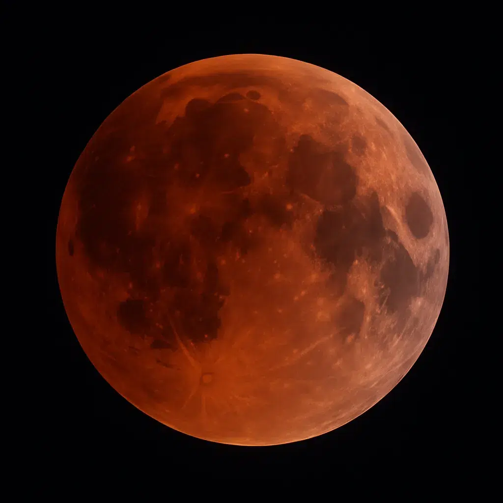 Blood moon total lunar eclipse