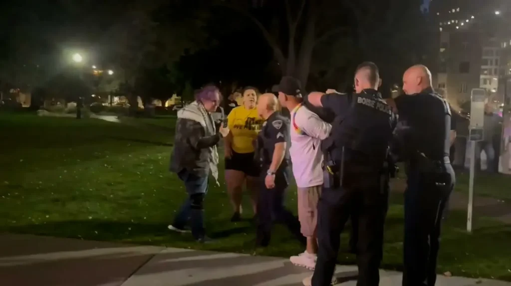 Charlie Kirk vigil disrupted by brawl 16 Charlie Kirk vigil disrupted by brawl
