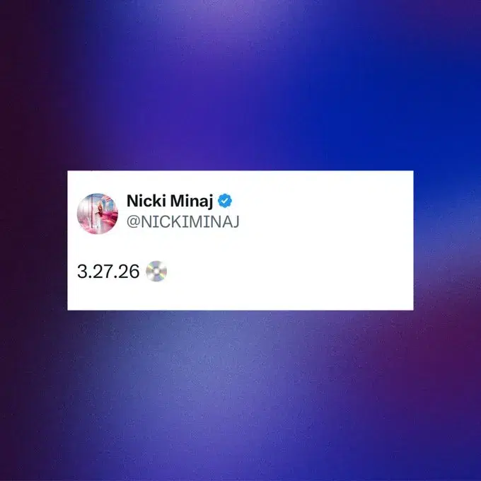 Nicki Minaj Teases New Album Release for March 27, 2026 1 Nicki Minaj Teases New Album Release for March 27 2026