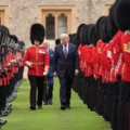 US President Trump welcomed by King Charles at Windsor Castle
