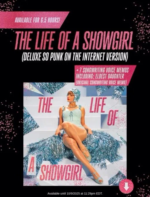 Taylor Swift Announces The Life of a Showgirl Deluxe So Punk On The Internet Version 1 Taylor Swift Announces ‘The Life of a Showgirl Deluxe So Punk On The Internet Version