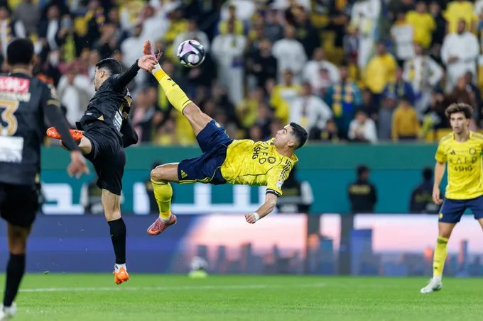 Acrobatic Bicycle Kick Magic: Cristiano Ronaldo Registers 954th Career Goal for Al-Nassr 9 Acrobatic Bicycle Kick Magic: Cristiano Ronaldo Registers 954th Career Goal for Al-Nassr