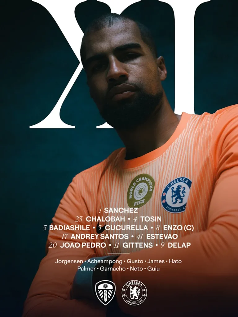 Chelsea Confirms Starting Lineup for Premier League Clash Against Leeds United 1 Chelsea Confirms Starting Lineup for Premier League Clash Against Leeds United