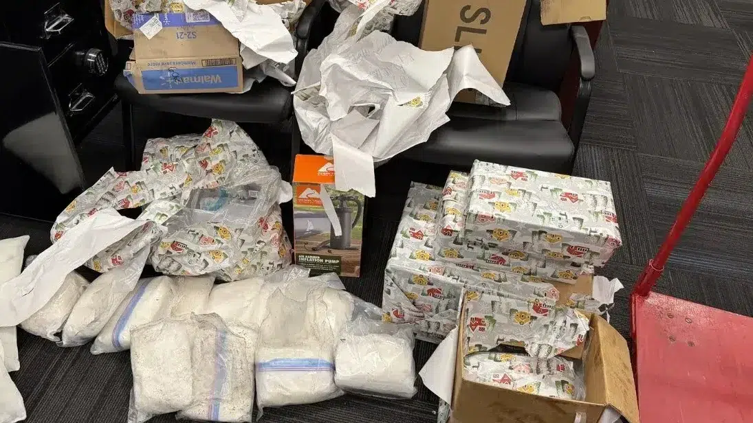 Kentucky Police Seize 55 Pounds of Methamphetamine Disguised as Christmas Presents in Jeffersontown 1 Police stopped the Grinch this holiday season seizing more than 55 pounds of meth disguised as Christmas presents in Kentucky edited