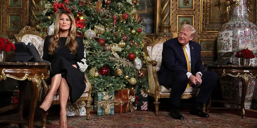 Trump takes NORAD Santa calls with children praises clean beautiful coal and high IQ person