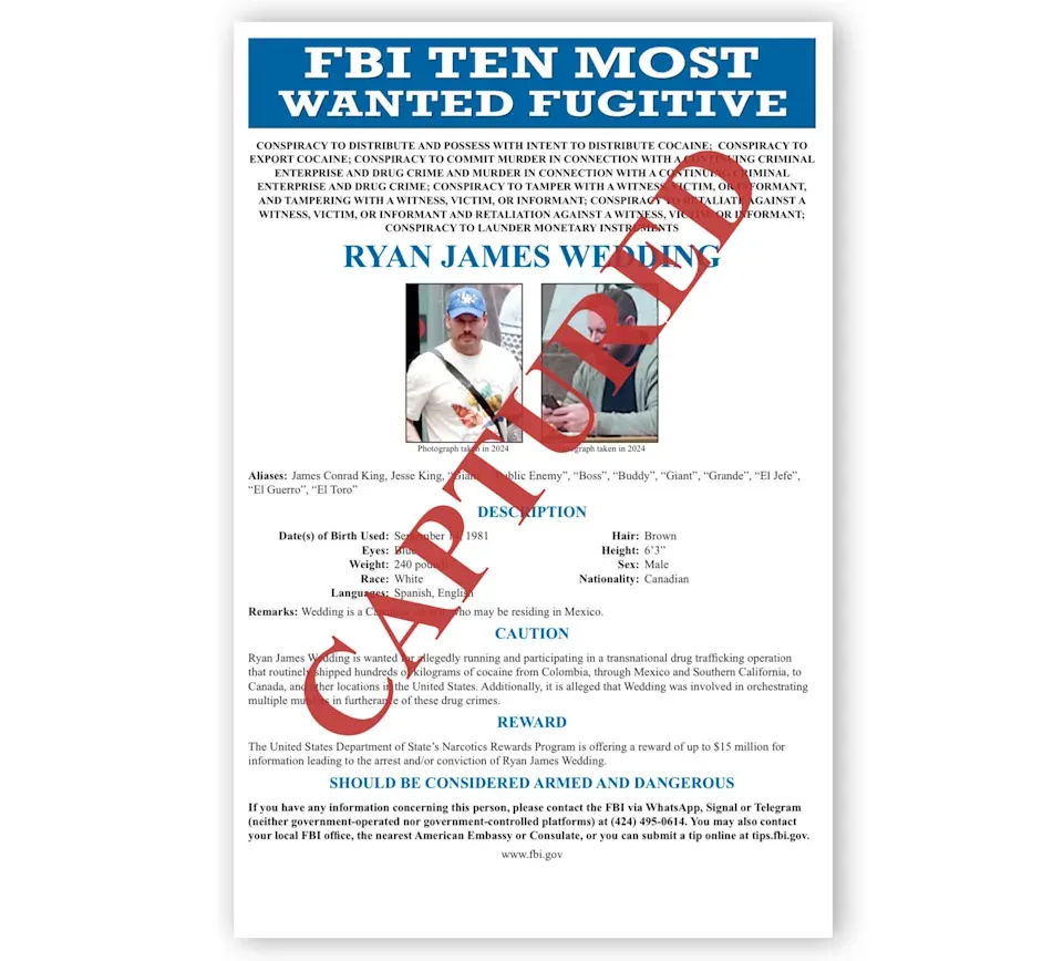 FBI Arrests Ex-Olympic Snowboarder Ryan Wedding in Mexico 1 FBI Arrests Ex-Olympic Snowboarder Ryan Wedding in Mexico