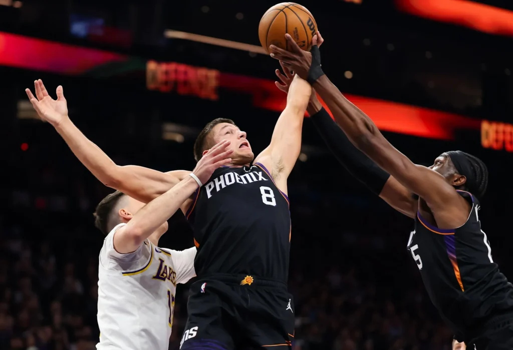 Short-Handed Suns Face Lakers Stars Doncic and James