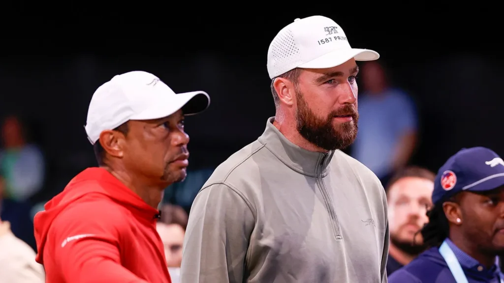 Travis Kelce and Kai Trump Fuel Social Media Buzz With TGL Chat 1 Travis Kelce and Kai Trump Fuel Social Media Buzz With TGL Chat