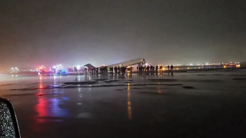 Air Canada Express Jet Collides With Fire Truck at LaGuardia