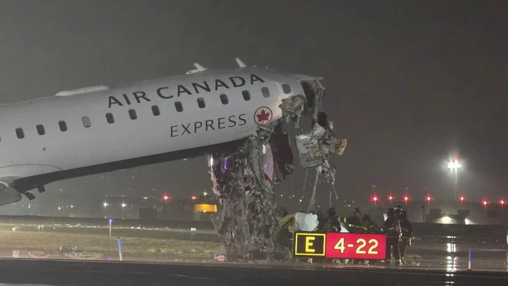 Air Canada Express Jet Collides With Fire Truck at LaGuardia