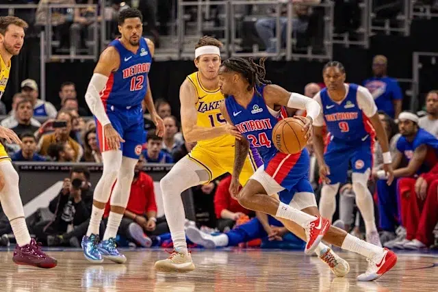 Pistons Snap Lakers' Win Streak Despite 32 From Doncic 3 image 1774324106382