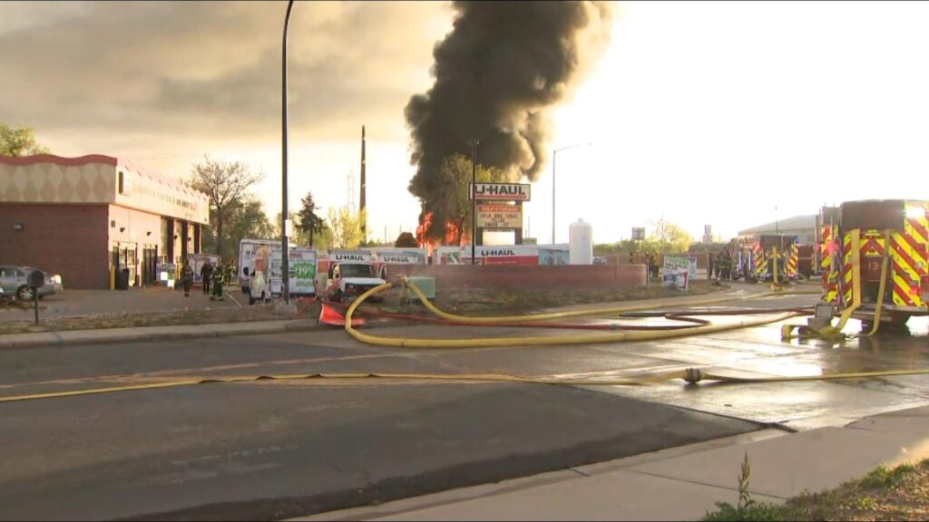Fuel Tanker Fire Shuts Santa Fe Drive in Littleton
