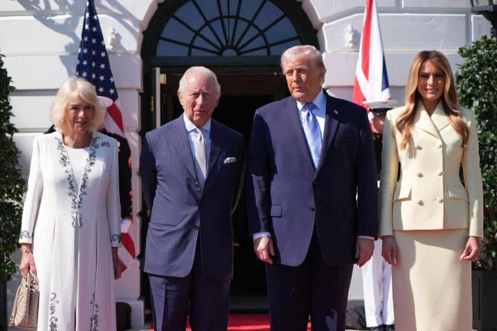 Trumps Greet King Charles at White House