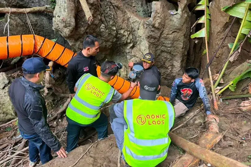 Rescuers Face Extreme Conditions to Reach 7 Gold Miners Trapped in Flooded Laos Cave 1 Rescuers Face Extreme Conditions to Reach 7 Gold Miners Trapped in Flooded Laos Cave