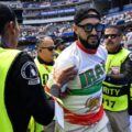 Iranian Fans Display Banned Lion and Sun Flags at SoFi Stadium