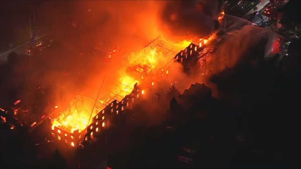 Massive Fire Destroys Industrial Building in Allentown