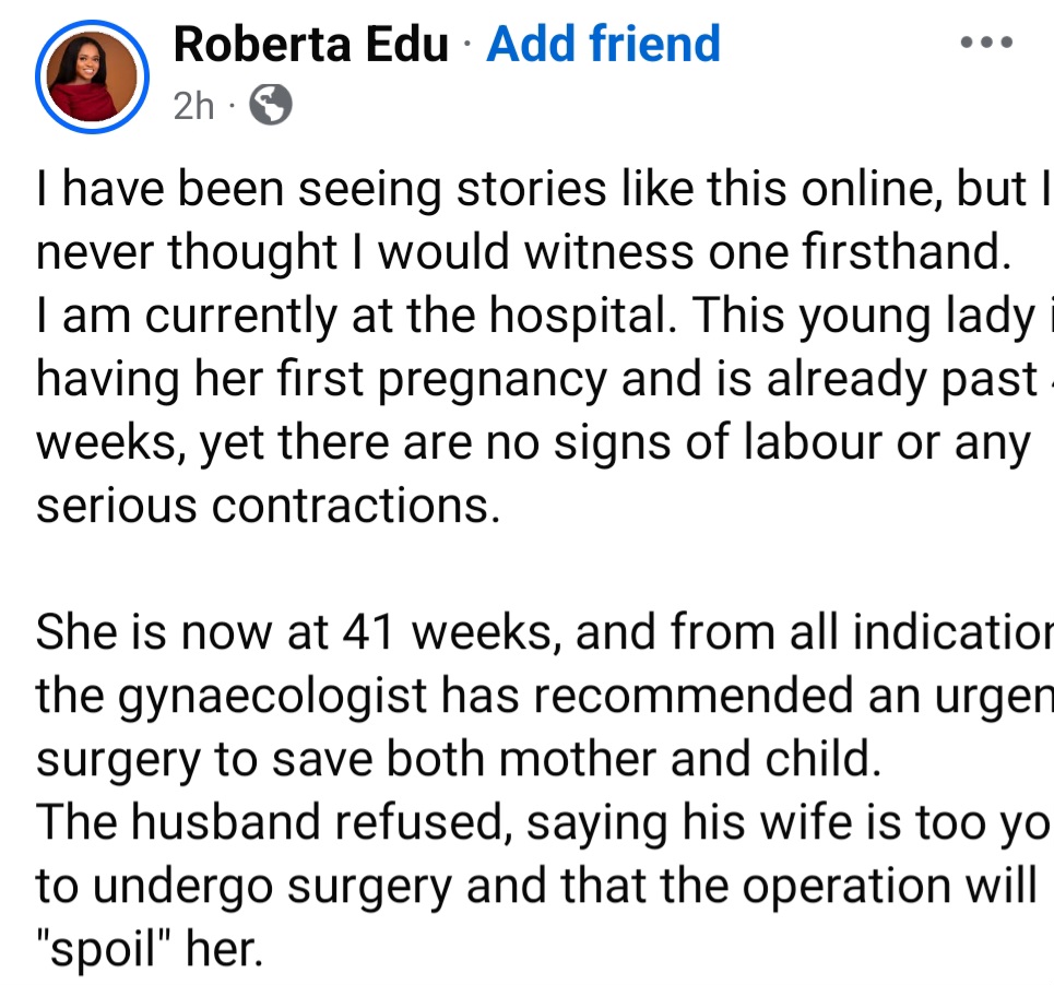 Businesswoman Shares Hospital Encounter Over Couple’s Refusal of CS 17 Businesswoman Shares Hospital Encounter Over Couple’s Refusal of CS